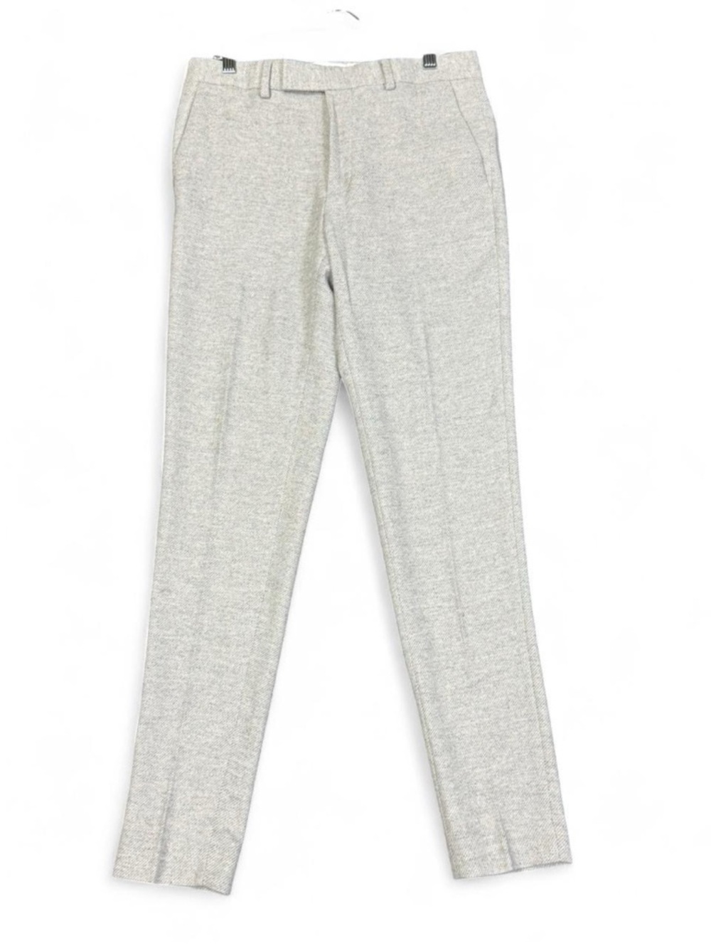 ASOS DESIGN Men’s wedding super skinny wool mix suit trousers in ice grey twill